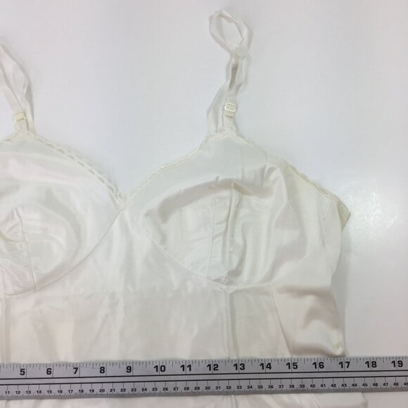 Vintage 60s Womens Vassarette Full Slip Sleeveless White Size 40 - Picture 14 of 15